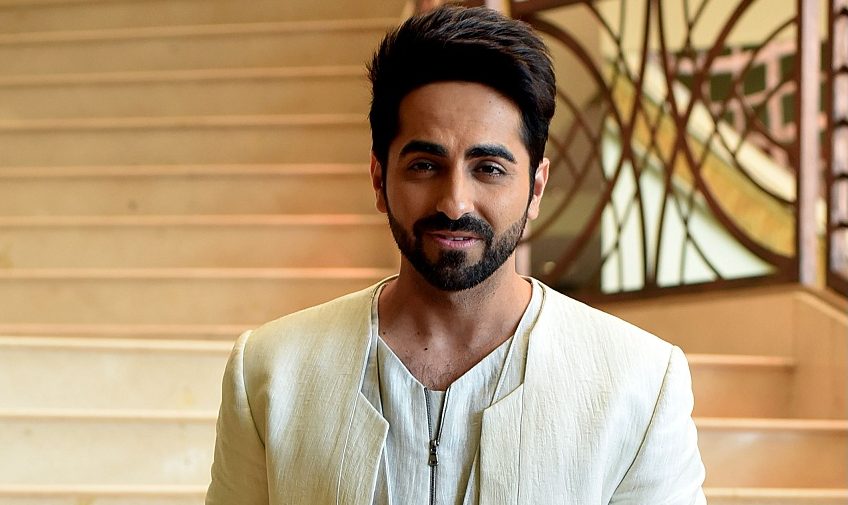 Bollywood actor Ayushmann Khurrana poses for photos during the promotion of  his upcoming Indian Hindi language action drama movie 