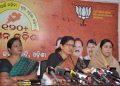 Pravati Parida addresses media