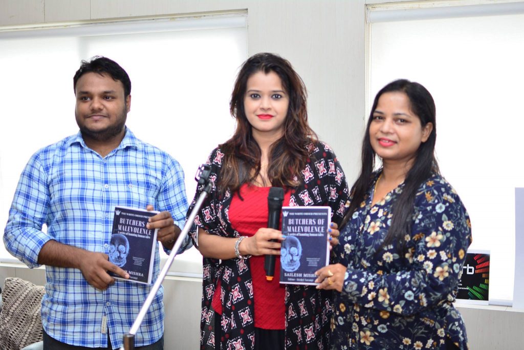 Book Launch with Diksha Tiwari(Middle) and Itishri Sarangi(Right)