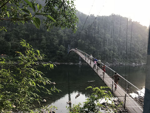 Dawki Bridge across River Umngot