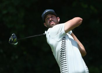 Kevin Tway plays a shot in Oakville, Friday