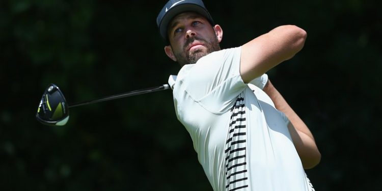 Kevin Tway plays a shot in Oakville, Friday