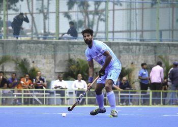 Rupinder Pal Singh in action during one of the games against New Zealand