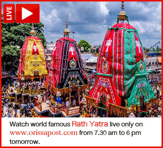 Live telecast of world famous Rath Yatra OrissaPOST