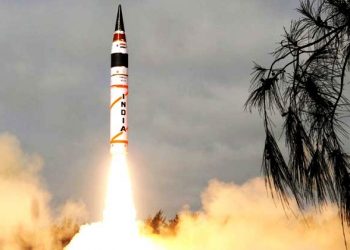 Agni-1 missile takes off Odisha Coast.