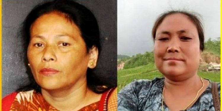 Agnes Kharshiing(L) and her aide Amita Sangma.