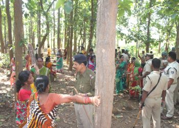 A file photo of protesting villagers