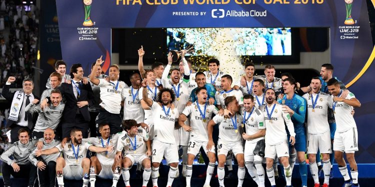 Real Madrid celebrate their third successive Club World Cup