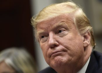 President Donald Trump listens during a meeting with Hispanic pastors in the Roosevelt Room of the White House in Washington, Friday, Jan. 25, 2019. (AP)