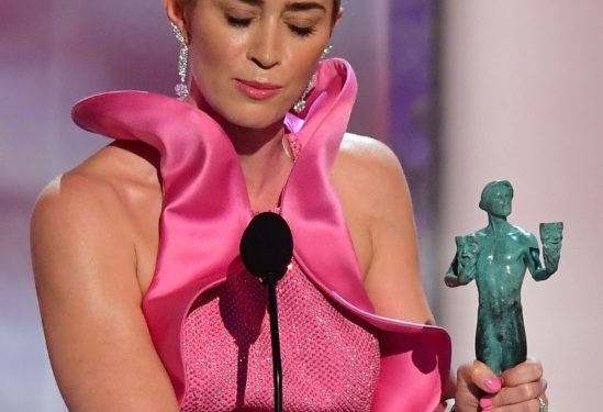 Emily Blunt wins the SAG Award for best supporting film actress in "A Quiet Place" -- which was directed by her actor-husband John Krasinski (AFP)