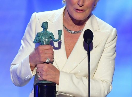 Glenn Close won the SAG Award (known as the Actor) for best actress for "The Wife" -- she is now the one to beat for the Oscar (AFP)