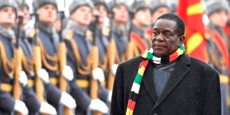 Zimbabwean President Emmerson Mnangagwa flew to Russia soon after announcing petrol prices would more than double (Alexander NEMENOV)