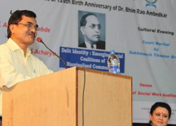 Anand Teltumbde at a conference on Dalit Identity