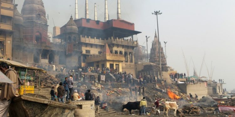 The Kashi Labh Mukti Bhawan, or Salvation House, in India's Varanasi is a guest house reserved for those with only a few days to live (AFP)