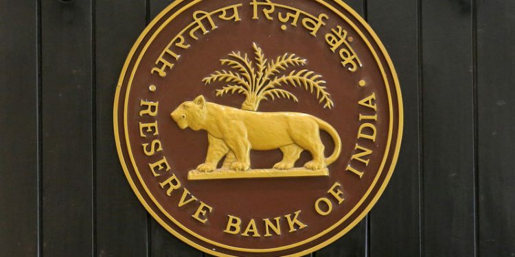 CCTV cameras are seen installed above the logo of Reserve Bank of India (RBI) inside its headquarters in Mumbai, India, February 7, 2019. (REUTERS)