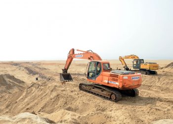 Illegal sand mining in Puri