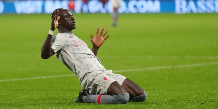 Liverpool’s Sadio Mane celebrates after scoring against West Ham