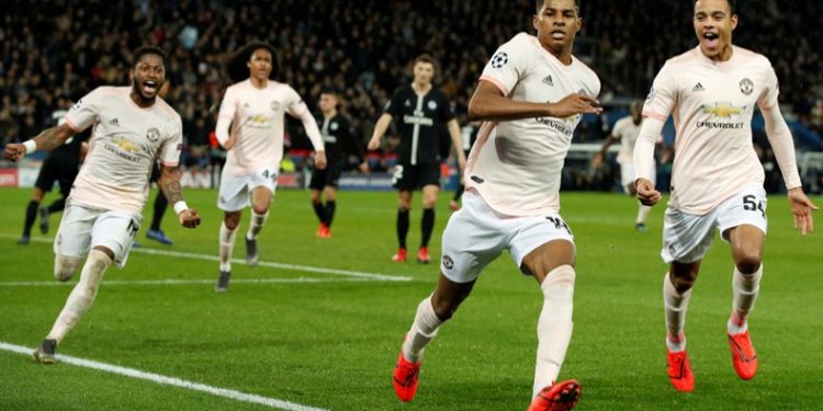 United stunned Paris St-Germain in the CHampions League Wednesday overturning a 2-0 first-leg deficit to advance to the next round. (Image: Reuters)