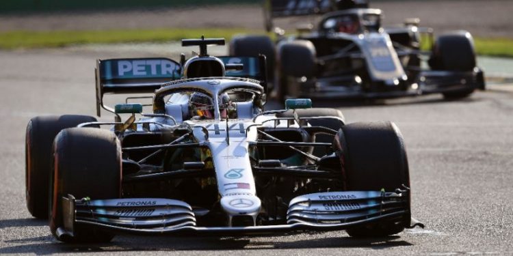 The Briton clocked a fastest lap of one minute 20.486 to narrowly pip team-mate Valtteri Bottas.