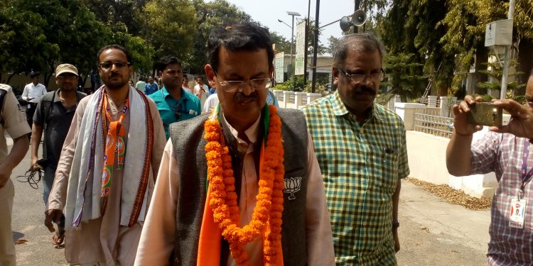 BJP's kharavel swain on his way to file nomination