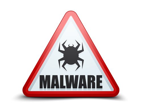 Malware Attention Hazard sign