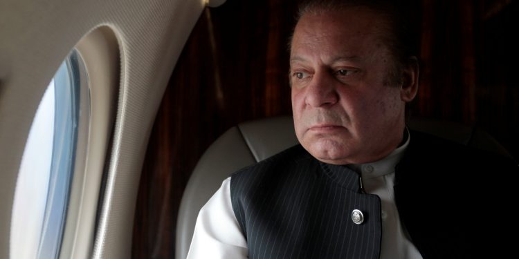 Pakistani Prime Minister Nawaz Sharif looks out the window of his plane after attending a ceremony to inaugurate the M9 motorway between Karachi and Hyderabad, Pakistan February 3, 2017. Picture taken February 3, 2017. (REUTERS) [Representational Image]