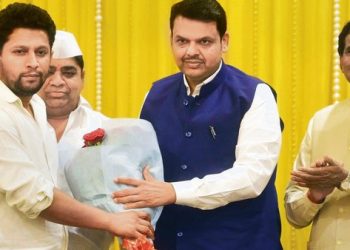 Sujay Patil, son of senior Maharashtra Congress leader Radhakrishna Vikhe Patil's joined the BJP.