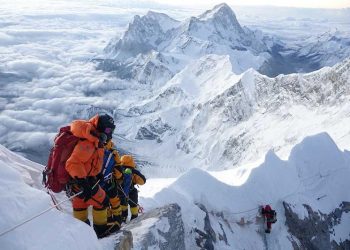 A file picture of mountaineers climbing Mt. Everest. (AFP)