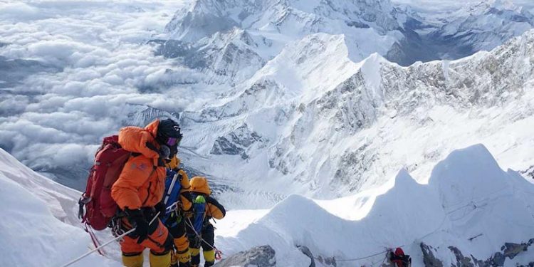 A file picture of mountaineers climbing Mt. Everest. (AFP)