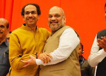 The Uddhav Thackeray-led party sought to corner its senior ally over the recent clash between BJP workers in the presence of Maharashtra minister Girish Mahajan at a public rally in Jalgaon. (Image: BJP/Twitter)