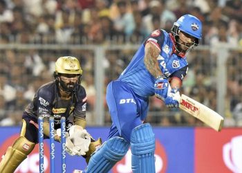 Dhawan smashed an unbeaten 97 from 63 balls to script Delhi Capitals seven-wicket win over Kolkata Knight Riders. (Image: PTI)