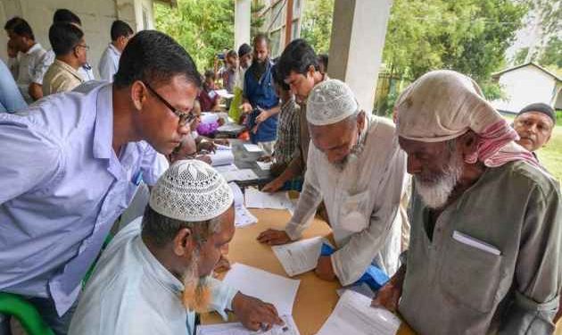 Voting underway in a polling booth in Assam (PTI photo)