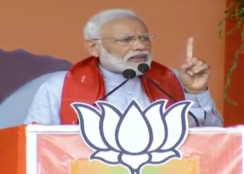 Prime Minister Narendra Modi delivers a speech in Kendrapara, Tuesday