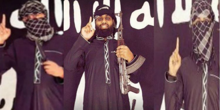 Mohamed Hashim Mathaniya is the sister of Mohamed Zahran Hashim (centre), the man Sri Lankan authorities believe was one of the leaders of the attacks.