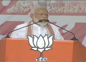 Narendra Modi addressing a rally at Bankura in West Bengal, Thursday
Photo@BJP Twitter