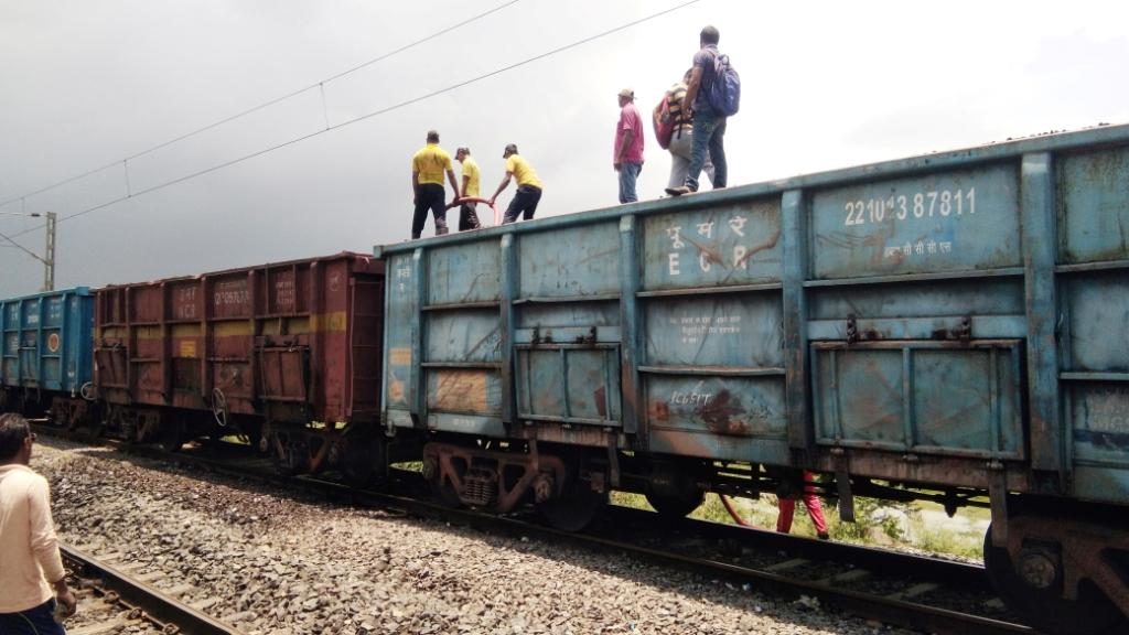 Goods train catches fire in Balasore dist