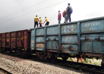 Goods train catches fire in Balasore dist