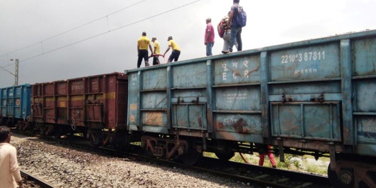 Goods train catches fire in Balasore dist