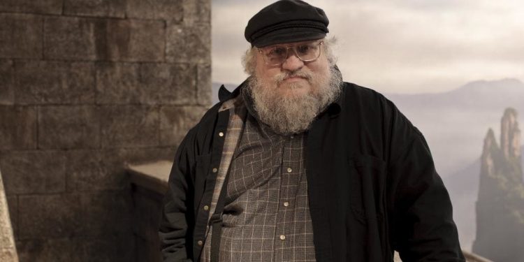 Author George R.R. Martin whose novel series has been adapted into the HBO show 'Game of Thrones'