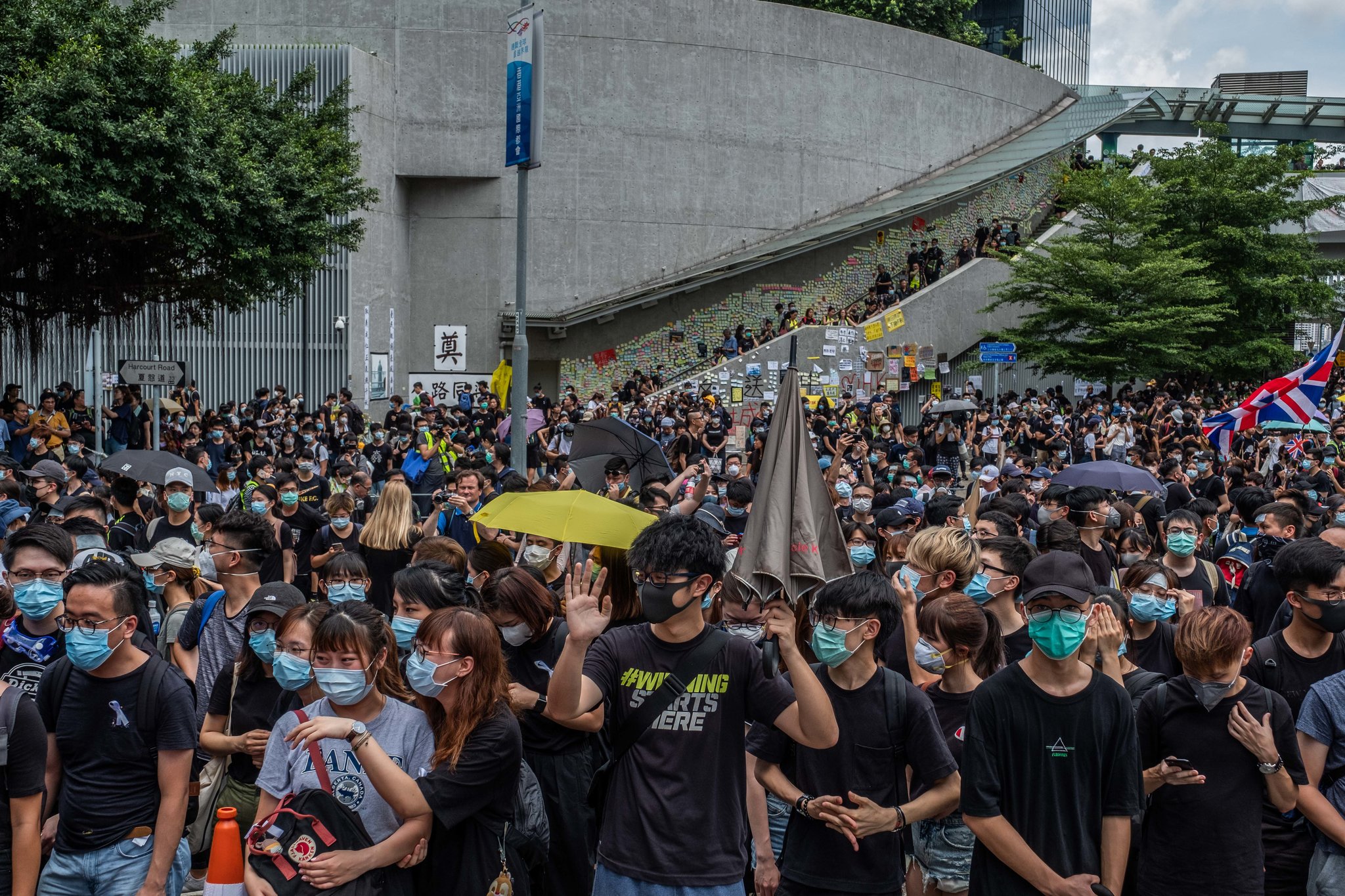 Protests Continue As Thousands Surround Hon Kong Police Hq Orissapost