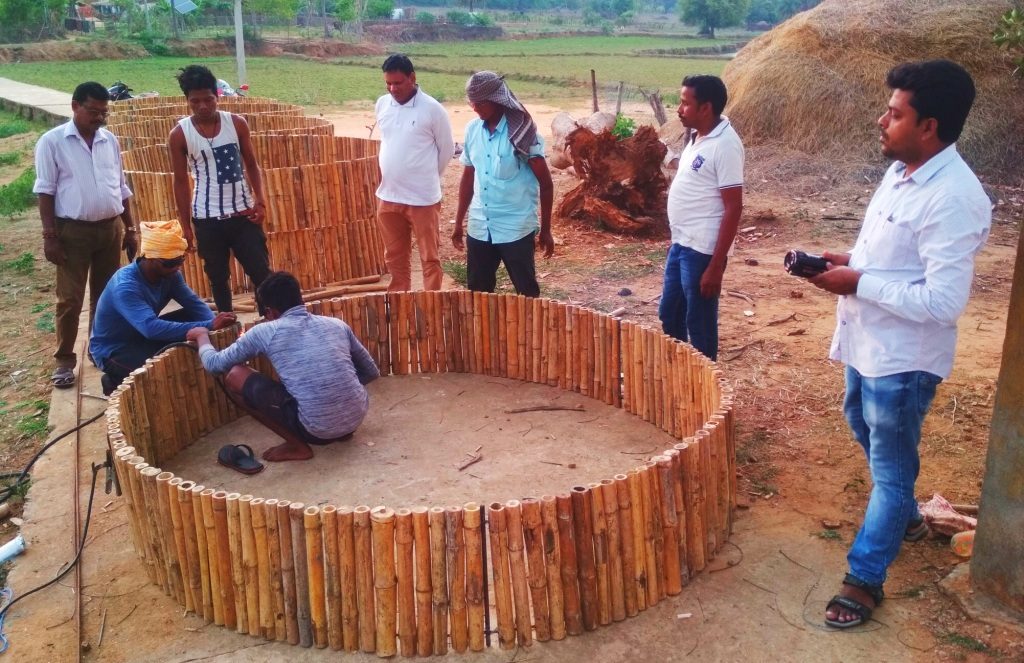 Bamboo rings replace costly concrete ones in wells here