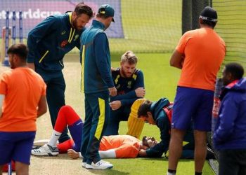 It was during the end of second hour when Jai Kishan, a British fast bowler of Indian origin was hit on the head trying to stop a David Warner shot.