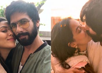 Kabir Singh starrer Shahid Kapoor kisses wife Mira Rajput