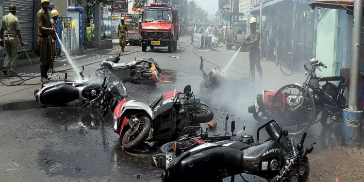 Police has so far confirmed deaths of three political workers comprising two from BJP and one from Trinamool Congress in the incident. (Photo: AFP)