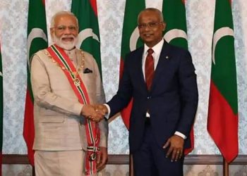 PM Modi with his Maldives counterpart.