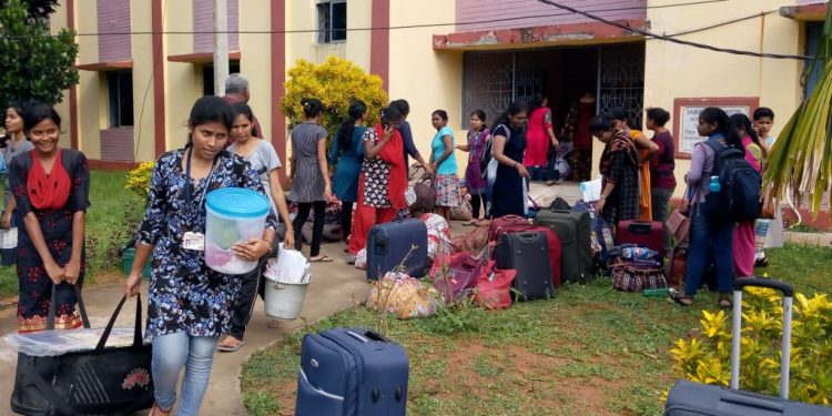 Portion of women’s hostel in Berhampur varsity collapses