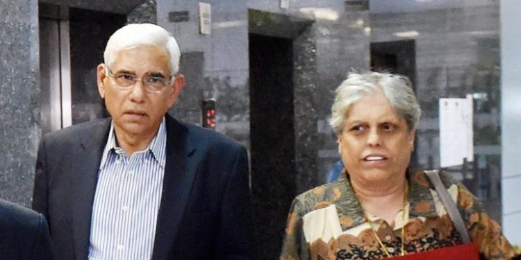 CoA members Vinod Rai and Diana Edulji