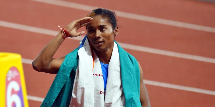 Hima Das. File pic