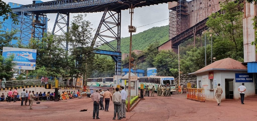 Villagers's stir in front of Tata Steel facility