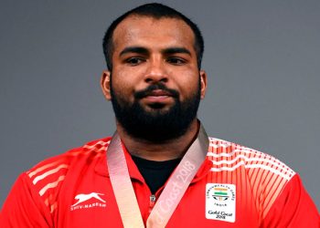 Pardeep, who is competing in the 109kg category, smashed the record in the clean and jerk event by lifting 202 kgs.